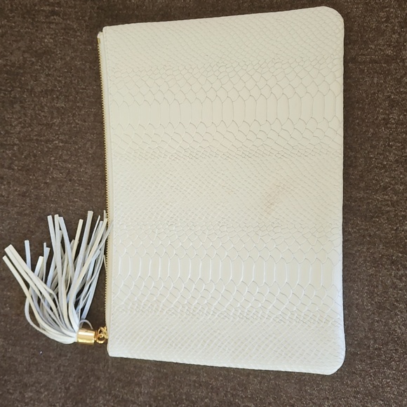 Gigi NYC Elegant White Clutch Bag